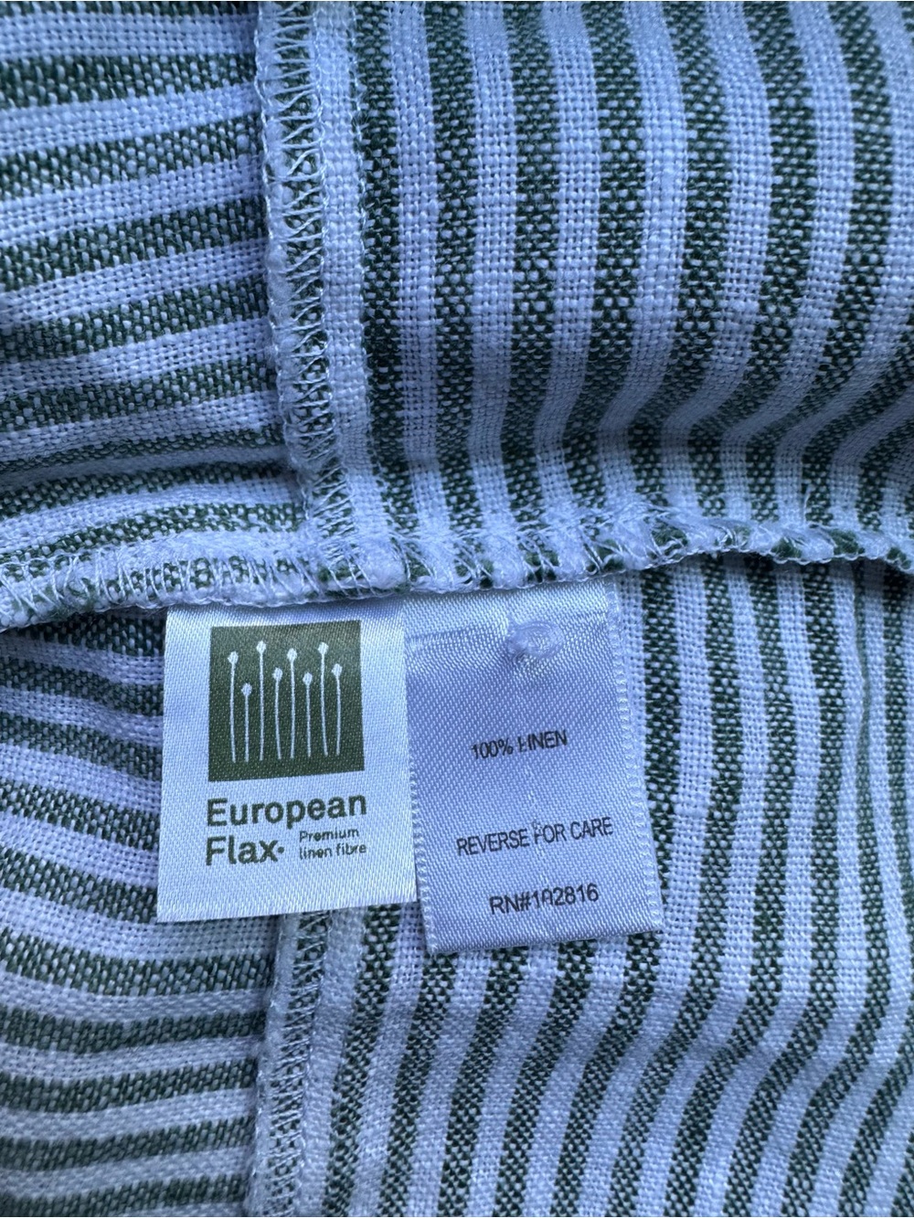 Garnet Hill Green and White Striped Popover Shirtdress size Small - Picture 12 of 12